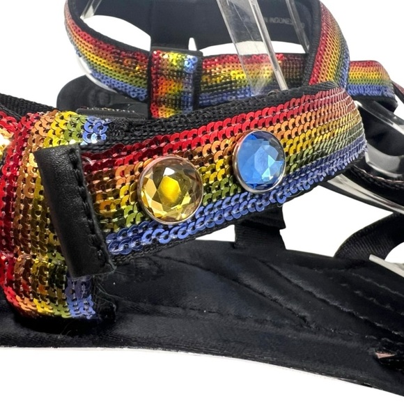 Marc Jacobs Comet Sport Rainbow Sequin Platform Sporty Outdoor Sandals Women 40 - Picture 11 of 15